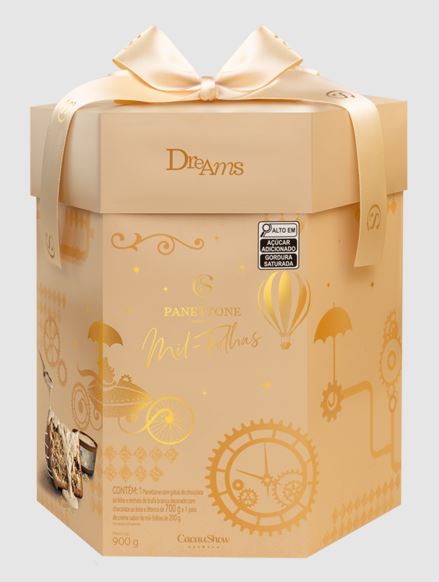 Panetone Cacau Show Dreams Mil-Folhas 