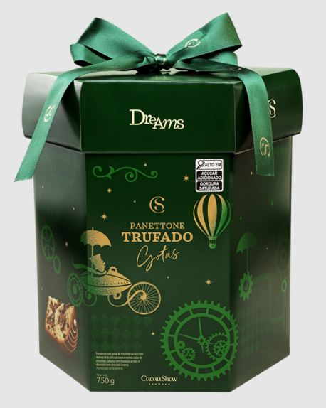 Panetone Cacau Show Dreams Trufado com Gotas ao Leite