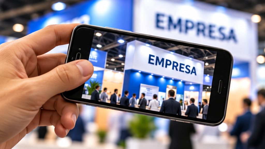 Uma técnica simples para organizar seus registros da feira, é tirar uma foto do nome da empresa antes de entrar no estande. Assim, você sabe que todas as fotos seguintes são referentes àquele expositor.