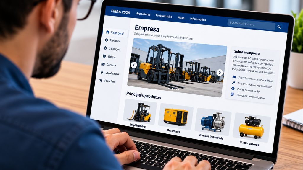 Pesquise os expositores prioritários antes de encontrá-los. Conhecer previamente seus produtos, serviços e áreas de atuação evita gastar os primeiros minutos da conversa descobrindo informações básicas que estavam disponíveis na web.